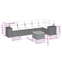 7-teiliges Gartensofa-Set und beigefarbene synthetische Rattankissen von , Gartensets - Ref: Foro24-3257788, Preis: 544,46 €,...