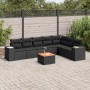 8-teiliges Gartensofa-Set und schwarze synthetische Rattankissen von , Gartensets - Ref: Foro24-3257805, Preis: 544,99 €, Rab...