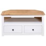 White Panama style pine wood corner TV cabinet 93x49x49cm by vidaXL, TV Furniture - Ref: Foro24-282687, Price: 123,29 €, Disc...