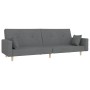 Sofá cama de 2 plazas con dos almohadas tela gris claro de , Sofás - Ref: Foro24-375741, Precio: 250,99 €, Descuento: %