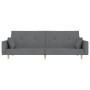 Sofá cama de 2 plazas con dos almohadas tela gris claro de , Sofás - Ref: Foro24-375741, Precio: 250,99 €, Descuento: %