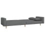 Sofá cama de 2 plazas con dos almohadas tela gris claro de , Sofás - Ref: Foro24-375741, Precio: 250,99 €, Descuento: %