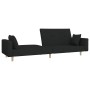 Sofá cama de 2 plazas con dos almohadas tela negro de , Sofás - Ref: Foro24-375743, Precio: 249,80 €, Descuento: %