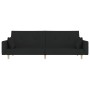 Sofá cama de 2 plazas con dos almohadas tela negro de , Sofás - Ref: Foro24-375743, Precio: 249,80 €, Descuento: %