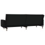 Sofá cama de 2 plazas con dos almohadas tela negro de , Sofás - Ref: Foro24-375743, Precio: 249,80 €, Descuento: %