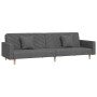 Sofá cama de 2 plazas con dos almohadas tela gris oscuro de , Sofás - Ref: Foro24-375900, Precio: 251,34 €, Descuento: %