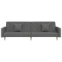 Sofá cama de 2 plazas con dos almohadas tela gris oscuro de , Sofás - Ref: Foro24-375900, Precio: 251,34 €, Descuento: %