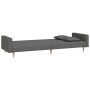 Sofá cama de 2 plazas con dos almohadas tela gris oscuro de , Sofás - Ref: Foro24-375900, Precio: 251,66 €, Descuento: %