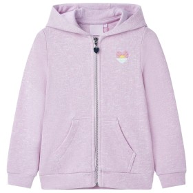 Child's lilac hooded sweatshirt with zipper, size 128 by , Kids T-shirts - Ref: Foro24-10987, Price: 14,99 €, Discount: %