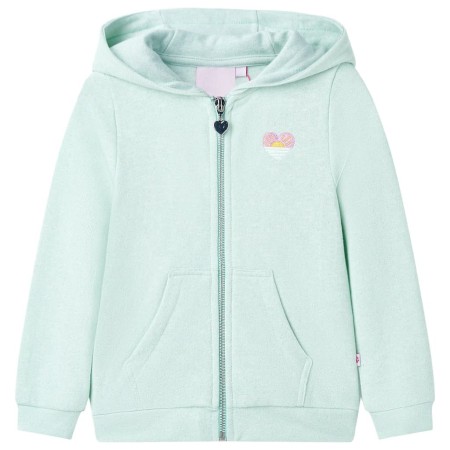 Heller mintgrüner Kapuzenpullover mit Reißverschluss für Kinder 140 von , Kinder-T-Shirts - Ref: Foro24-10993, Preis: 17,06 €...