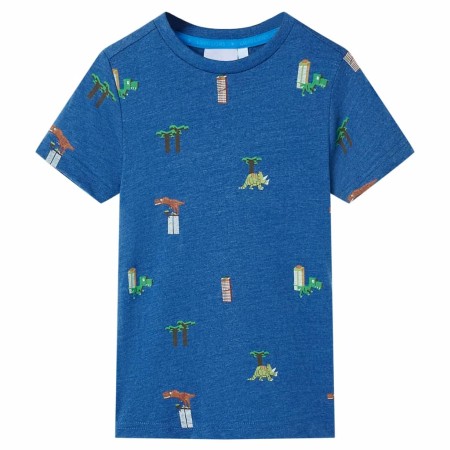 Dark blue mélange children's t-shirt size 140 by , Kids T-shirts - Ref: Foro24-12233, Price: 10,20 €, Discount: %