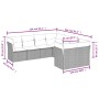 Garden sofa set with beige cushions, 8 pieces, PE rattan. by , Garden sets - Ref: Foro24-3218588, Price: 617,29 €, Discount: %