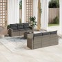 7-piece garden sofa set with gray PE rattan cushions by , Garden sets - Ref: Foro24-3218700, Price: 503,03 €, Discount: %