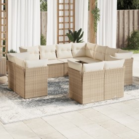 11-teiliges Gartensofa-Set mit beigen synthetischen Rattankissen von , Gartensets - Ref: Foro24-3218508, Preis: 921,02 €, Rab...