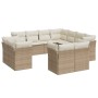 11-teiliges Gartensofa-Set mit beigen synthetischen Rattankissen von , Gartensets - Ref: Foro24-3218508, Preis: 919,98 €, Rab...