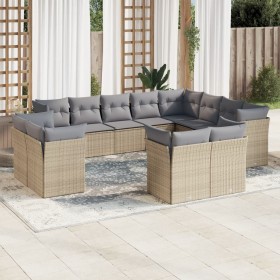 12-teiliges Gartensofa-Set und braune synthetische Rattankissen von , Gartensets - Ref: Foro24-3218529, Preis: 850,44 €, Raba...