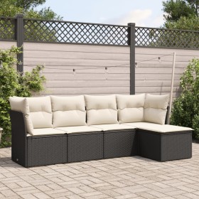 5-piece garden furniture set with black synthetic rattan cushions by , Garden sets - Ref: Foro24-3217556, Price: 311,13 €, Di...