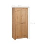 Kleiderschrank aus massivem Kiefernholz der Serie Panama, 80 x 50 x 171,5 cm von vidaXL, Kleiderschränke - Ref: Foro24-282664...