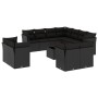 Gartensofa-Set 12-teilig mit schwarzen synthetischen Rattankissen von , Gartensets - Ref: Foro24-3218515, Preis: 807,13 €, Ra...