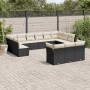 Set aus Gartensofas und Kissen 13 Stück synthetisches Rattan schwarz von , Gartensets - Ref: Foro24-3218446, Preis: 815,83 €,...