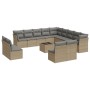 14-piece garden sofa set with beige synthetic rattan cushions by , Garden sets - Ref: Foro24-3218499, Price: 913,99 €, Discou...