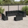 Garden sofa set 12 pieces with black synthetic rattan cushions by , Garden sets - Ref: Foro24-3218465, Price: 722,64 €, Disco...