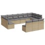 Garden set with 13-piece synthetic rattan beige cushions. by , Garden sets - Ref: Foro24-3218389, Price: 809,41 €, Discount: %