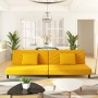 Two-seater sofa bed with two yellow velvet pillows by , Sofas - Ref: Foro24-375916, Price: 226,38 €, Discount: %