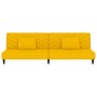 Sofá cama de 2 plazas con dos almohadas terciopelo amarillo de , Sofás - Ref: Foro24-375916, Precio: 226,38 €, Descuento: %