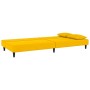 Sofá cama de 2 plazas con dos almohadas terciopelo amarillo de , Sofás - Ref: Foro24-375916, Precio: 226,38 €, Descuento: %