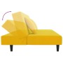 Sofá cama de 2 plazas con dos almohadas terciopelo amarillo de , Sofás - Ref: Foro24-375916, Precio: 226,38 €, Descuento: %