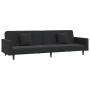 Sofá cama de 2 plazas con dos almohadas terciopelo negro de , Sofás - Ref: Foro24-375923, Precio: 246,99 €, Descuento: %