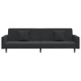 Sofá cama de 2 plazas con dos almohadas terciopelo negro de , Sofás - Ref: Foro24-375923, Precio: 246,99 €, Descuento: %