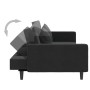 Sofá cama de 2 plazas con dos almohadas terciopelo negro de , Sofás - Ref: Foro24-375923, Precio: 246,99 €, Descuento: %