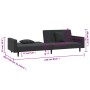 Sofá cama de 2 plazas con dos almohadas terciopelo negro de , Sofás - Ref: Foro24-375923, Precio: 246,42 €, Descuento: %