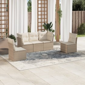 Garden sofa set with 5-piece synthetic rattan beige cushions by , Garden sets - Ref: Foro24-3217348, Price: 422,01 €, Discoun...