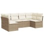 Set Gartensofas mit Kissen 6 Stück synthetisches Rattan beige von , Gartensets - Ref: Foro24-3217388, Preis: 442,57 €, Rabatt: %