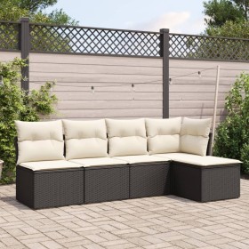 5-teiliges Gartenmöbel-Set und schwarze synthetische Rattankissen von , Gartensets - Ref: Foro24-3217516, Preis: 293,23 €, Ra...