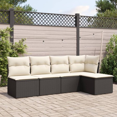 5-piece garden furniture set and black synthetic rattan cushions by , Garden sets - Ref: Foro24-3217516, Price: 302,45 €, Dis...