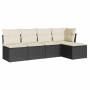 Set de muebles de jardín 5 pzas y cojines ratán sintético negro de , Conjuntos de jardín - Ref: Foro24-3217516, Precio: 302,4...