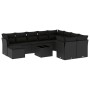 Set mit 11 Stück Gartensofas und Kissen synthetisches Rattan schwarz von , Gartensets - Ref: Foro24-3250434, Preis: 744,07 €,...