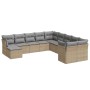 11-teiliges Gartensofa-Set mit beigen synthetischen Rattankissen von , Gartensets - Ref: Foro24-3250448, Preis: 706,14 €, Rab...