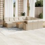 Garden sofa set with cushions 13 pieces beige synthetic rattan by , Modular outdoor sofas - Ref: Foro24-3224427, Price: 993,8...