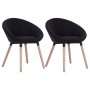 Dining chairs 2 units black fabric by vidaXL, dining chairs - Ref: Foro24-283445, Price: 180,07 €, Discount: %