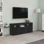 Black plywood TV cabinet 120x30x50 cm by , TV Furniture - Ref: Foro24-801815, Price: 103,87 €, Discount: %