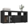 Black plywood TV cabinet 120x30x50 cm by , TV Furniture - Ref: Foro24-801815, Price: 103,87 €, Discount: %