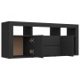 Black plywood TV cabinet 120x30x50 cm by , TV Furniture - Ref: Foro24-801815, Price: 103,87 €, Discount: %