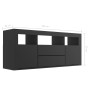 Mueble para TV madera contrachapada negro 120x30x50 cm de , Muebles TV - Ref: Foro24-801815, Precio: 103,87 €, Descuento: %