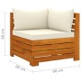 Garden furniture 4 pieces with cushions solid acacia wood by , Garden sets - Ref: Foro24-3087283, Price: 487,79 €, Discount: %