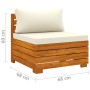 Garden furniture 4 pieces with cushions solid acacia wood by , Garden sets - Ref: Foro24-3087283, Price: 487,79 €, Discount: %